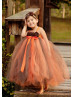 Orange Brown Fall Flower Girl Dress Baby Tutu Dress